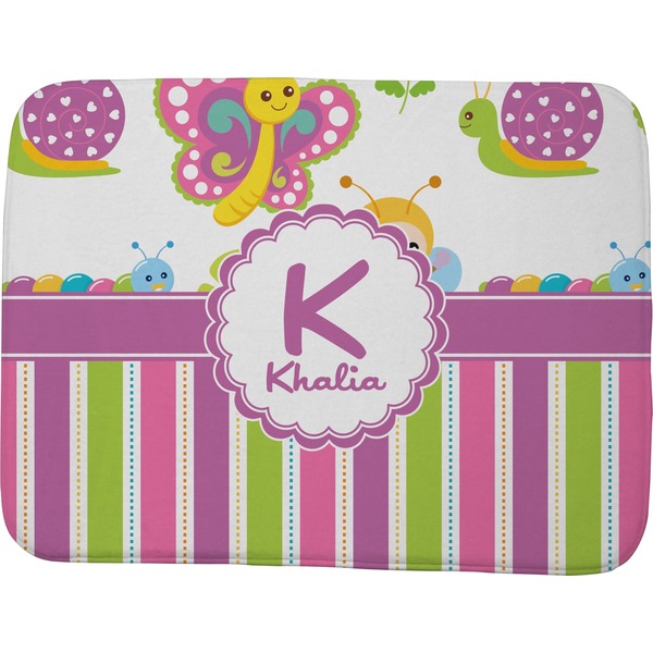 Butterflies & Stripes Memory Foam Bath Mat 48 X 36