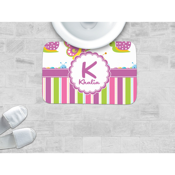 Butterflies & Stripes Memory Foam Bath Mat - LIFESTYLE