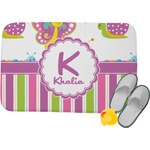 Butterflies & Stripes Memory Foam Bath Mat (Personalized)