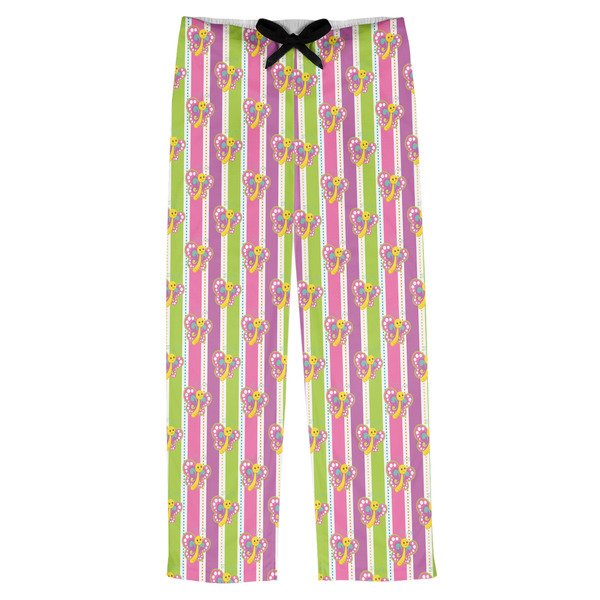 Custom Butterflies & Stripes Mens Pajama Pants - XL