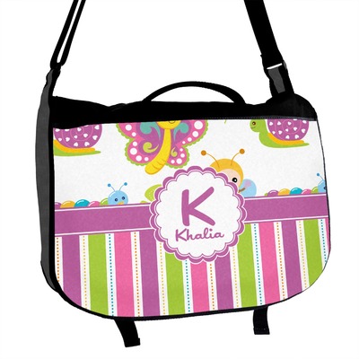 Butterflies & Stripes Messenger Bag (Personalized)