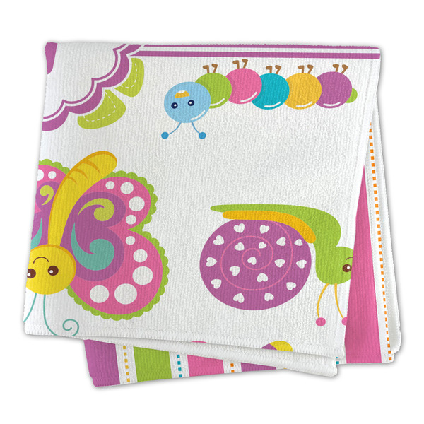 Butterflies & Stripes Microfiber Dish Rag - FOLDED (square)