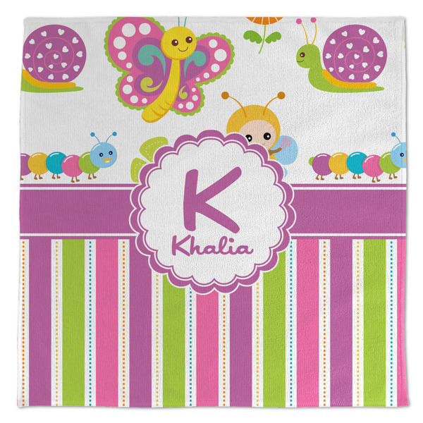 Custom Butterflies & Stripes Microfiber Dish Towel (Personalized)