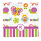 Butterflies & Stripes Microfiber Dish Rag - Front/Approval
