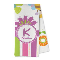 Butterflies & Stripes Kitchen Towel - Microfiber (Personalized)