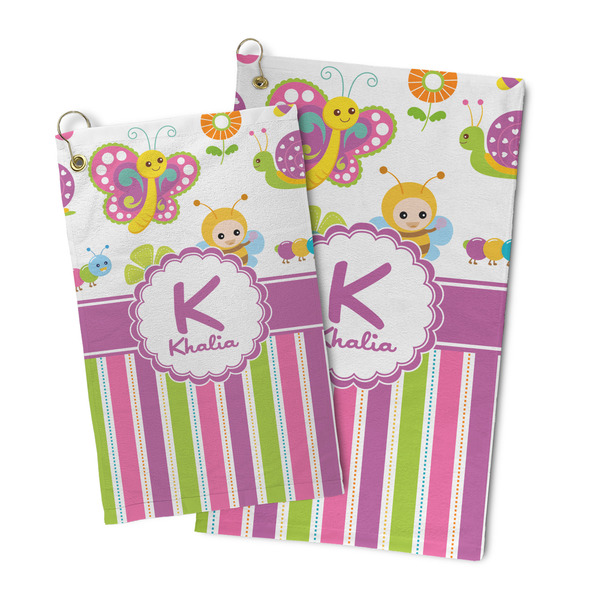 Butterflies & Stripes Microfiber Golf Towel - PARENT/MAIN