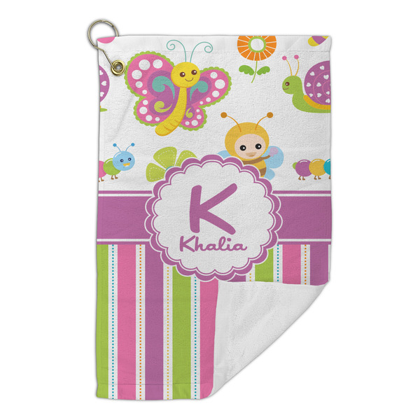 Butterflies & Stripes Microfiber Golf Towels Small - FRONT FOLDED