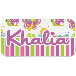 Butterflies & Stripes Mini/Bicycle License Plate (2 Holes) (Personalized)
