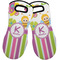 Butterflies & Stripes Neoprene Oven Mitts - Set of 2 w/ Name and Initial