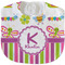 Butterflies & Stripes New Baby Bib - Closed and Folded