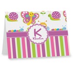 Butterflies & Stripes Note cards (Personalized)