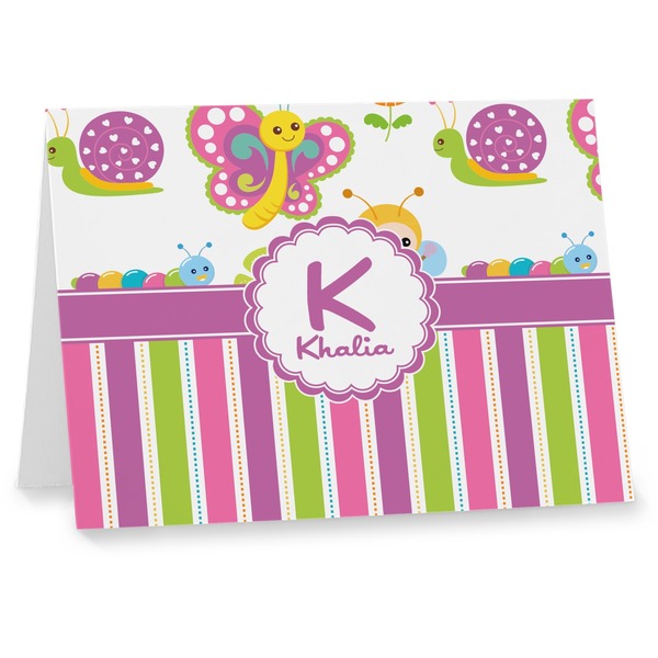 Custom Butterflies & Stripes Note cards (Personalized)