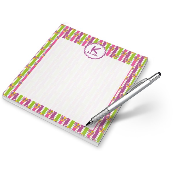 Custom Butterflies & Stripes Notepad (Personalized)