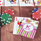 Butterflies & Stripes On Table with Poker Chips