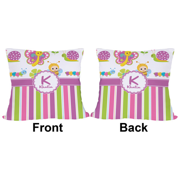 Butterflies & Stripes Outdoor Pillow - 16x16