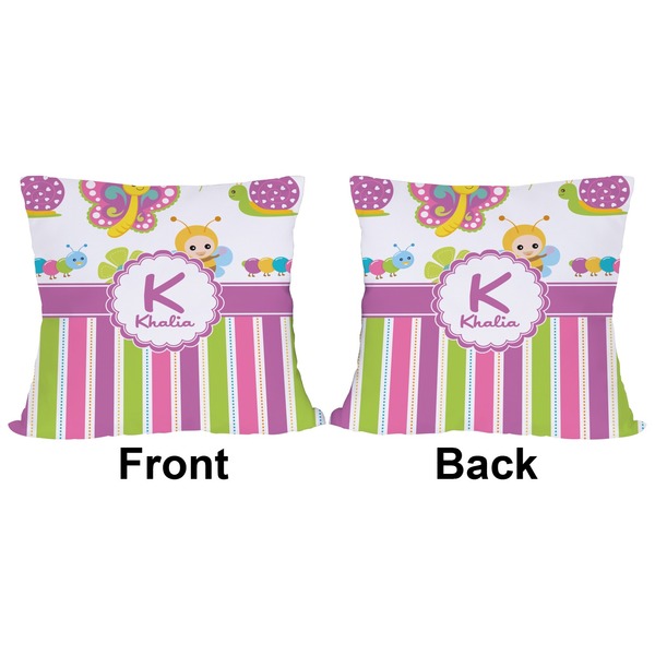 Butterflies & Stripes Outdoor Pillow - 20x20