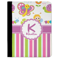 Butterflies & Stripes Padfolio Clipboard - Large (Personalized)