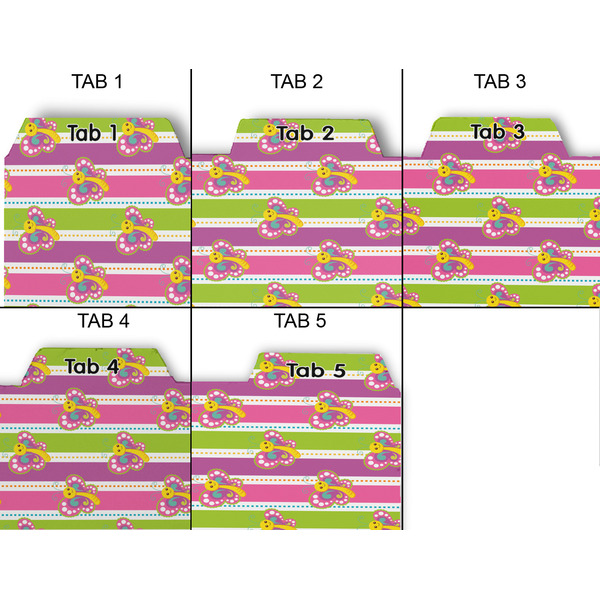 Butterflies & Stripes Page Dividers - Set of 5 - Approval