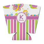 Butterflies & Stripes Party Cup Sleeve - with Bottom (Personalized)