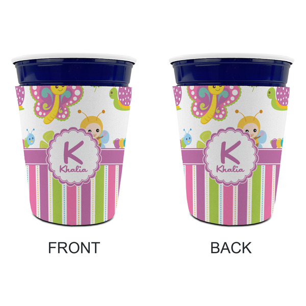 Butterflies & Stripes Party Cup Sleeves - without bottom - Approval
