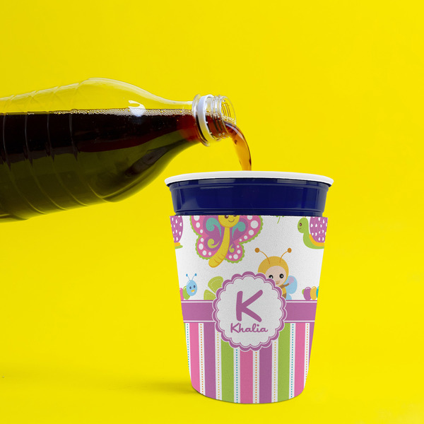 Butterflies & Stripes Party Cup Sleeves - without bottom - Lifestyle