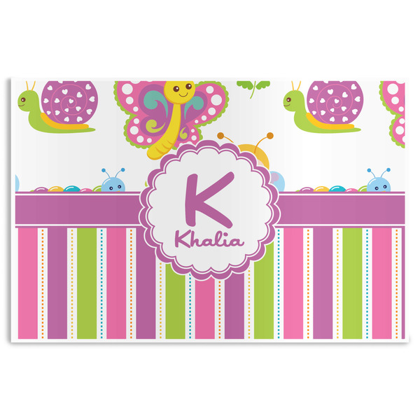 Custom Butterflies & Stripes Disposable Paper Placemats (Personalized)