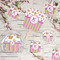 Butterflies & Stripes Party Supplies Combination Image - All items - Plates, Coasters, Fans