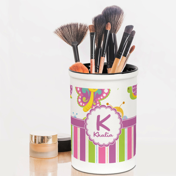 Butterflies & Stripes Pencil Holder - LIFESTYLE makeup