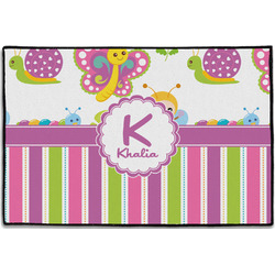 Butterflies & Stripes Door Mat - 36"x24" (Personalized)