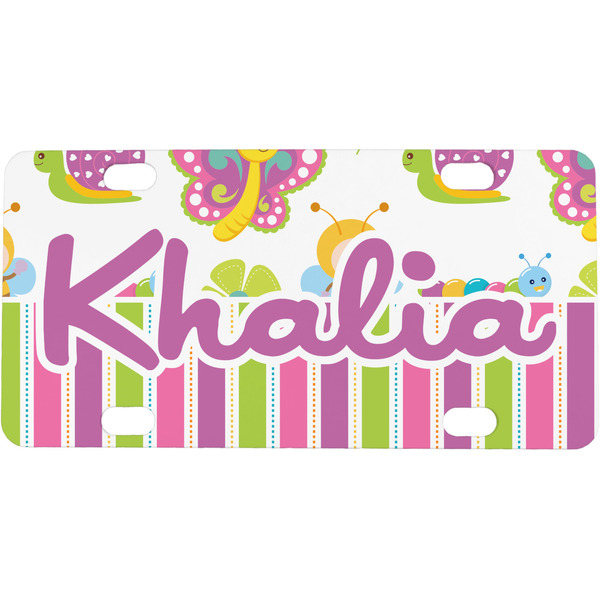 Custom Butterflies & Stripes Mini/Bicycle License Plate (Personalized)