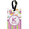 Butterflies & Stripes Personalized Rectangular Luggage Tag