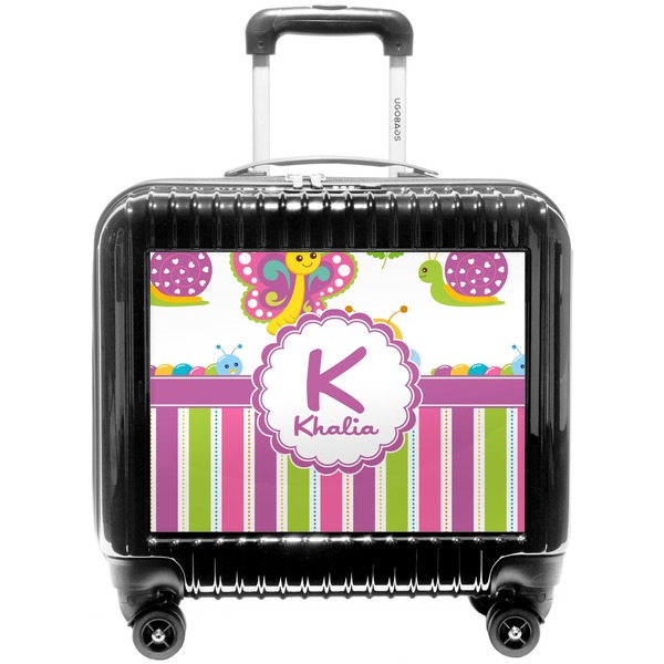 Custom Butterflies & Stripes Pilot / Flight Suitcase (Personalized)