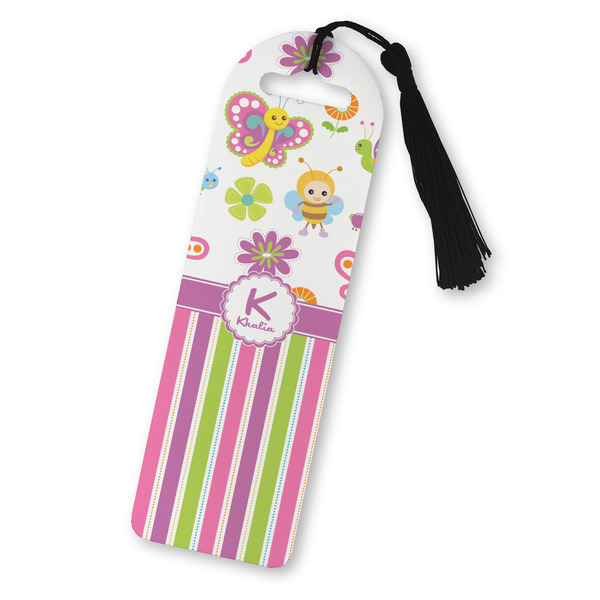 Custom Butterflies & Stripes Plastic Bookmark (Personalized)