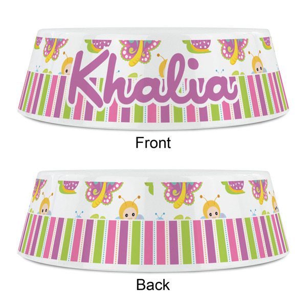 Butterflies & Stripes Plastic Pet Bowls - Small - APPROVAL