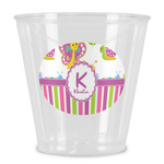Butterflies & Stripes Plastic Shot Glass (Personalized)
