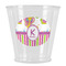Butterflies & Stripes Plastic Shot Glass (Personalized)