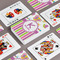 Butterflies & Stripes Playing Cards - Front & Back View