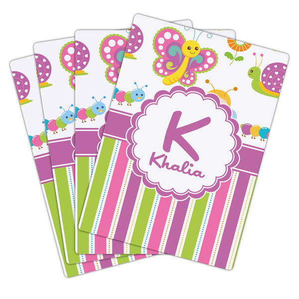 Butterflies & Stripes Playing Cards - Hand Back View