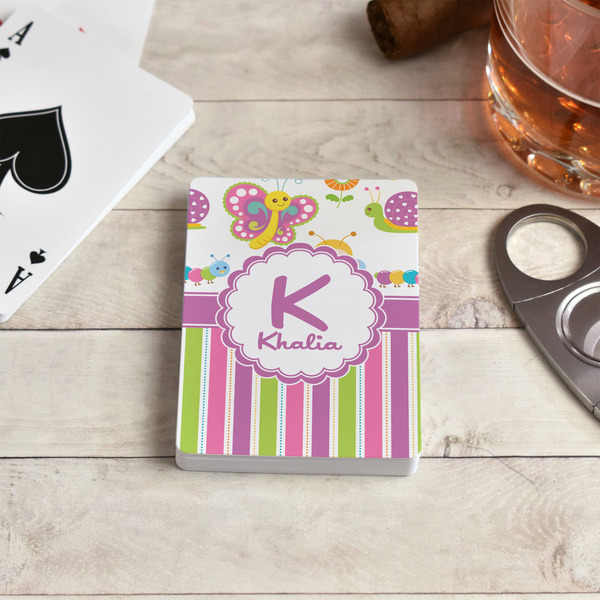 Butterflies & Stripes Playing Cards - In Context