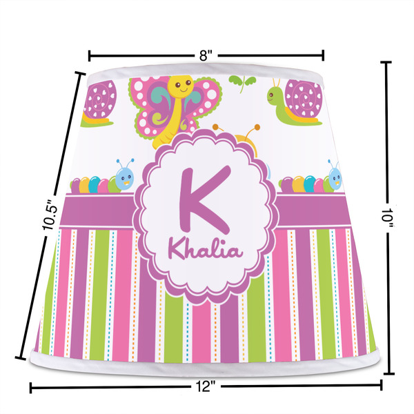 Butterflies & Stripes Poly Film Empire Lampshade - Dimensions