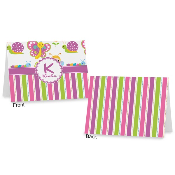 Butterflies & Stripes Postcard - Front and Back