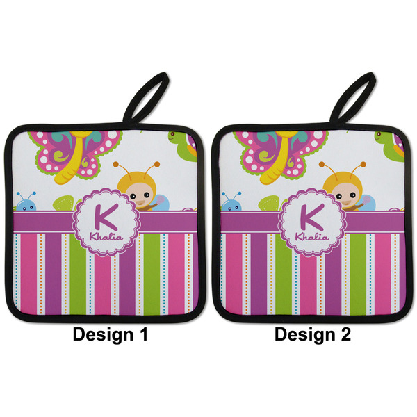 Butterflies & Stripes Pot Holders - Set of 2 APPROVAL