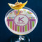 Butterflies & Stripes Printed Drink Topper - XLarge - In Context