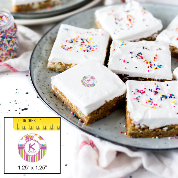 Butterflies & Stripes Printed Icing Circle - XSmall - In Context