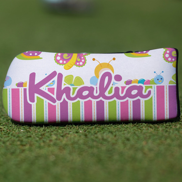 Custom Butterflies & Stripes Blade Putter Cover (Personalized)