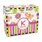 Butterflies & Stripes Wood Recipe Box - Full Color Print (Personalized)