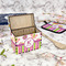 Butterflies & Stripes Recipe Box - Full Color - In Context