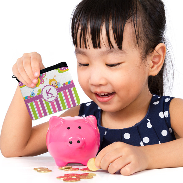 Butterflies & Stripes Rectangular Coin Purses - LIFESTYLE (child)