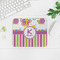 Butterflies & Stripes Rectangular Mouse Pad - LIFESTYLE 2