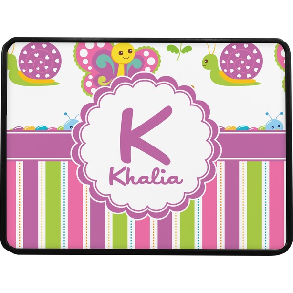Butterflies & Stripes Rectangular Trailer Hitch Cover (Personalized)